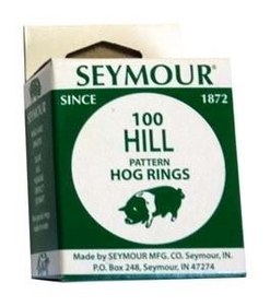 Seymour 69027 (RN-H3) Hill Slant Style Hog Rings, 100/box