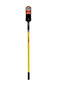 Kenyon 89084 Clean Out Shovel, 14 Gauge, 4" / Forward Turned Step, Fiberglass Insert & PermaGrip, 48" Professional Grade Fiberglass, Cushion Grip
