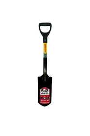 Kenyon 89095 Clean Out Shovel, 14 Gauge, 5" / Forward Turned Step, Fiberglass Insert & PermaGrip, 12" Professional Grade Fiberglass, Poly D Grip