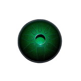 Idiopan Lunabell 8-Inch Tunable Steel Tongue Drum with Pickup - Emerald Green