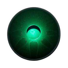 Idiopan Domina Pro 12-Inch 12-Note Tunable Steel Tongue Drum - Emerald Green