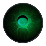 Idiopan Dual Tone 14-Inch Tunable Steel Tongue Drum With Pickup - Emerald Green