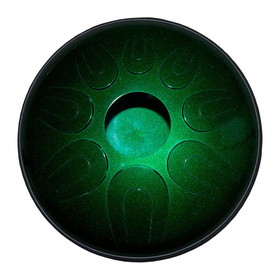 Idiopan Dual Tone 14-Inch Tunable Steel Tongue Drum With Pickup - Emerald Green