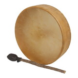 DOBANI FD12WH Pretuned Calfskin Head Wood Frame Drum Wooden Handle and Hoop w/ Beater