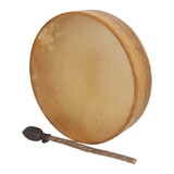 DOBANI FD14WH Pretuned Calfskin Head Wood Frame Drum Wooden Handle and Hoop w/ Beater