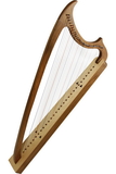Early Music Shop HGHW29 Early Music Shop 29-String Gothic Harp - Walnut