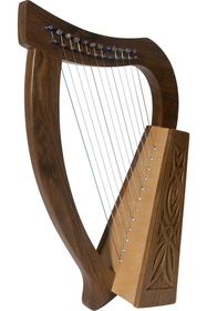 Roosebeck HPBYW-K Roosebeck Baby Harp 12-String Knotwork - Walnut