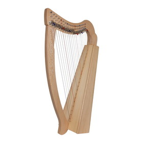 Roosebeck Pixie Harp 19-String Chelby Levers Lacewood Natural
