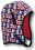 Mutual Industries 14210 Wl4-210 Red/White/Blue Usa Long Nape, Price/each