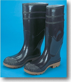 Mutual Industries 16" PVC Sock Boot Black