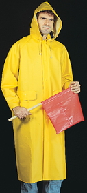Mutual Industries .35 Mm Pvc/Polyester Raincoat W/Detachable Hood