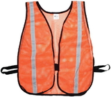 Mutual Industries 16300-53-1000 Orange Soft Mesh Safety Vest - 1