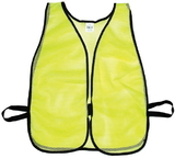 Mutual Industries 16304-1 Lime Soft Mesh Safety Vest - Plain