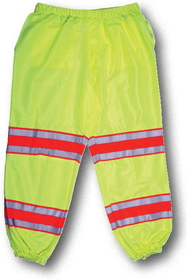 Mutual Industries 16328-4553 Ansi Class E Lime Pant W/Silver And Orange Reflective