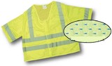 Mutual Industries Ansi Class 3 Lime Mesh Vest W/Silver Reflective