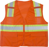 Mutual Industries Ansi Class 2 Mesh Orange Surveyor Vest