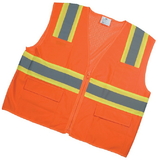 Mutual Industries Ansi Class 2 Surveyor Vest With Pouch Pockets