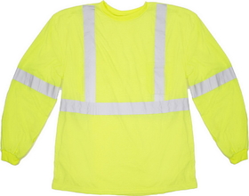 Mutual Industries Ansi Class 3 Long Sleeve Lime Tee Shirt