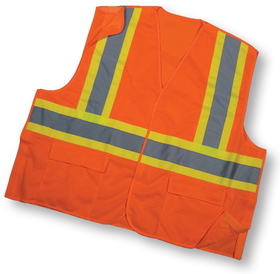 Mutual Industries Ansi Class 2 Mesh Tearaway With Pockets