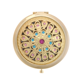 ASPIRE Gleamy Boutique Golden Compact Mirror, Purse Mirror, Folding Mirror
