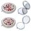 ALICE 12 Sets Silvery Hollow Design Purse Mirrors, Double-Sided Mirrors, Wholesale Price