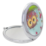 GOGO Craft Compact Mirror Metal Folding Magnify For Girl, Cute Pattern