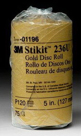 3M 1196 5" Stikit Gold 120A 75/Rl