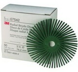 3M 7542 Bristle Disc Radial 50 G Green 10/Bx