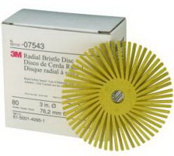 3M 7543 Bristle Disc Radial 80 Yellow (10/Bx)