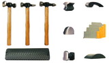 AES Industries 2730 Hammer & Dolly 13Pc Set-Wood Hndls