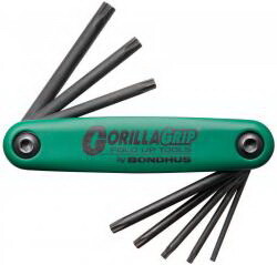 Bondhus BH12638 Tamper Resist Tip Fold Up Tools 8 Pc
