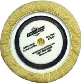 Buff and Shine F752R Wool Grip 7.5" Pad 4-Ply Compounding
