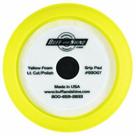 Buff and Shine F930GT Yellow 9"X1.5" Contour Foam Grip Pad
