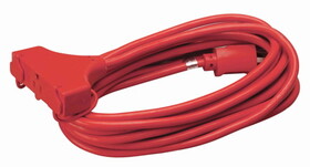 Coleman Cables 04217 Triple Tap Ext Redt-S, 25 Ft 14/3 15A Sj