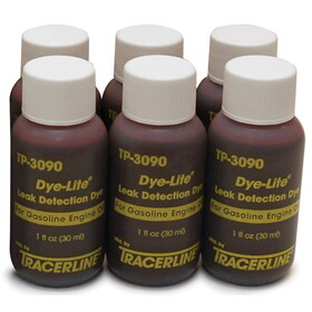 TRACER PRODUCTS TP-3090-0601 Gasoline Engine Oil Dye (6) 1Oz Bottles