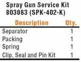 Binks DV803083 Spk-402-K Spray Gun Service Kit