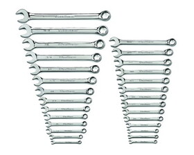 Apex Tool Group 81923 Wrench Set Combo 6 Pt Sae/Met Ful Pol 28