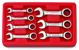 Apex Tool Group 9507D Wrench Set Stubby Combo Sae Ratch 12 Pt