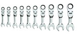Apex Tool Group 9550 Wrench Set Stubby Combo Flex Ratch 12 Pt