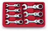 Apex Tool Group Wrench Set Stubby Combo Flex Ratch 12 Pt