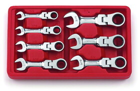 Apex Tool Group 9570 Wrench Set Stubby Combo Flex Ratch 12 Pt