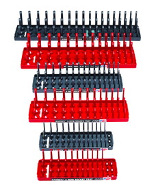 Hansen HA92013 3 Row Socket Holders 6 Pk Red & Grey