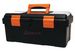 Homak BK00116004 Plastic 16" Tool Bx W/Tray&Dividers