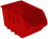 Homak HMHA01010644 Single Small Plastic Bin - Red - No Log, Price/EACH