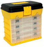 Homak HA01040121 Yellow Portable Plastic Parts Orginizer