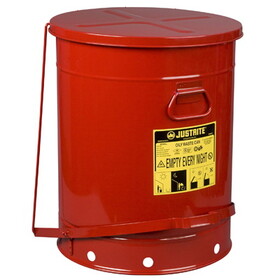 Justrite 09700 Oily Waste Can, W/Foot Lever, 21 Gal. Re