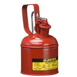 Justrite 10101 Safety Can Steel, 1 Qt, . Red, Type One,