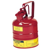 Justrite 10301 Safety Can, Steel, 1 Gal. Red, Type I