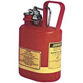 Justrite 14160 Safety Can, Ovan Poly, 1 Gal. Red, Type
