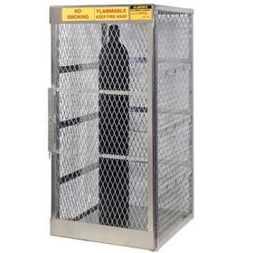 Justrite JT23006 Storage Cabinet, 10 Cylinder Vert., Com